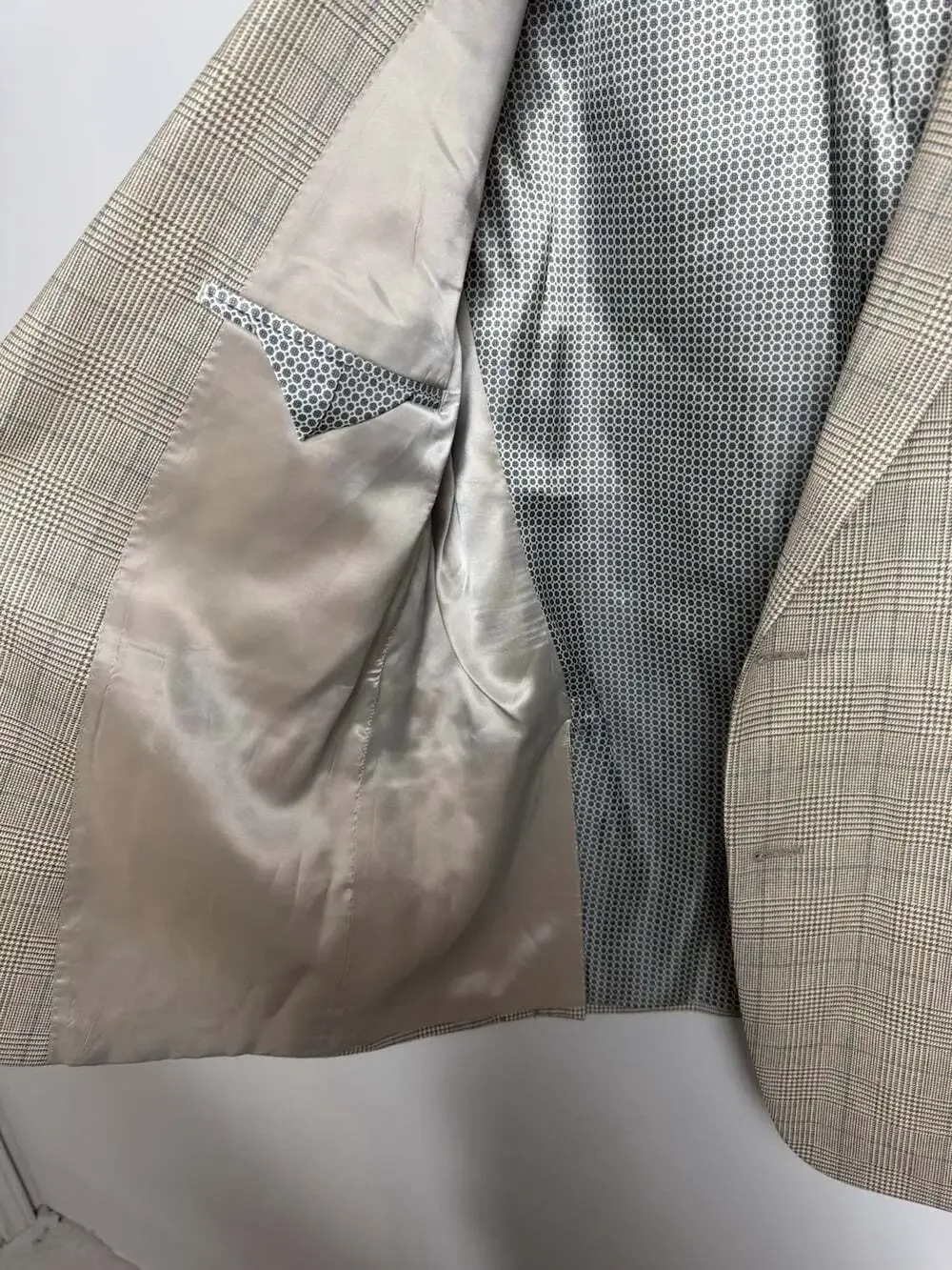 Ralph Lauren Men’s Silk And Wool Plaid Sports Blazer Jacket Size 42 R